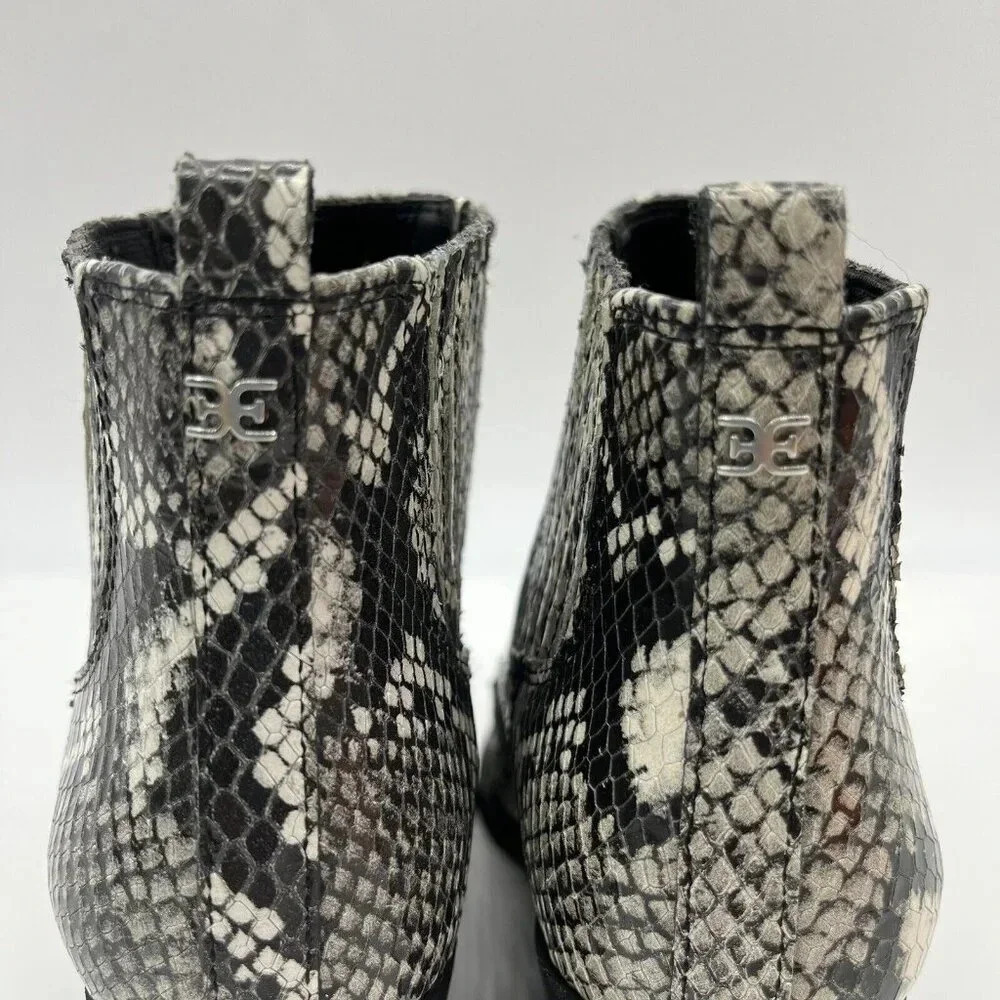 Sam Edelman Leather Snake Python Print Petty Ankl… - image 8